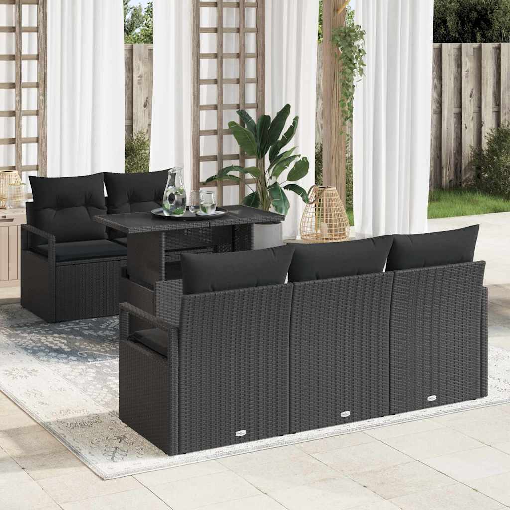 Tuin Sofa Set Met Opslag 6 Pcs Poly Riet