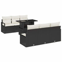 Tuin Sofa Set Met Opslag 7 Pcs Poly Riet