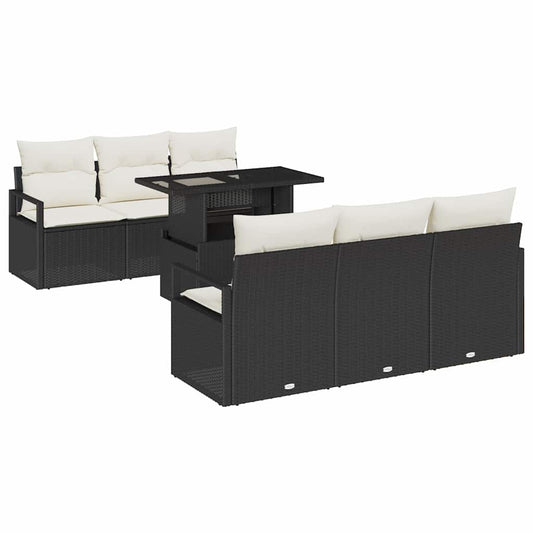 Tuin Sofa Set Met Opslag 7 Pcs Poly Riet