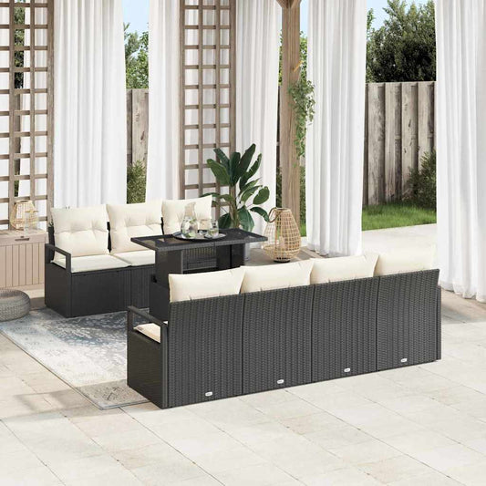 Tuin Sofa Set Met Opslag 8 Pcs Poly Riet