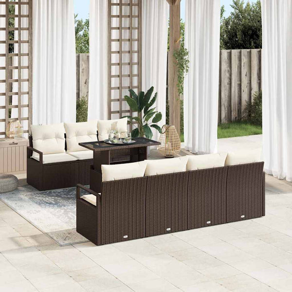 Tuin Sofa Set Met Opslag 8 Pcs Poly Riet