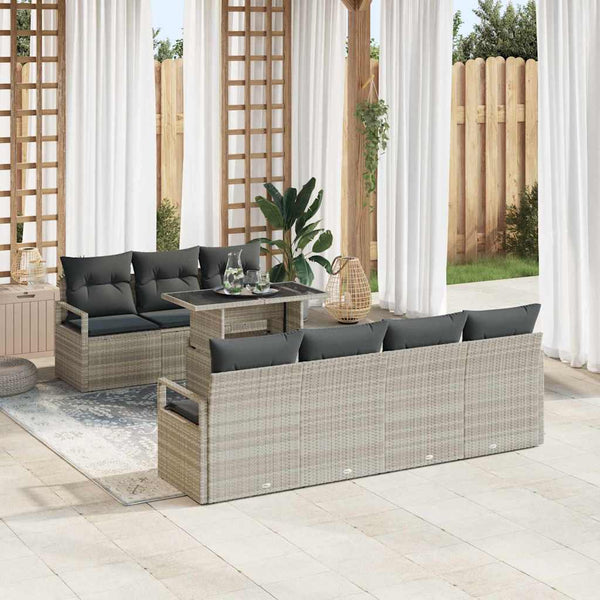 Tuin Sofa Set Met Opslag 8 Pcs Poly Riet