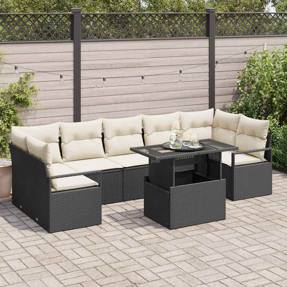 Tuin Sofa Set Met Opslag 8 Pcs Poly Riet