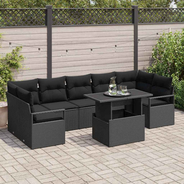 Tuin Sofa Set Met Opslag 8 Pcs Poly Riet