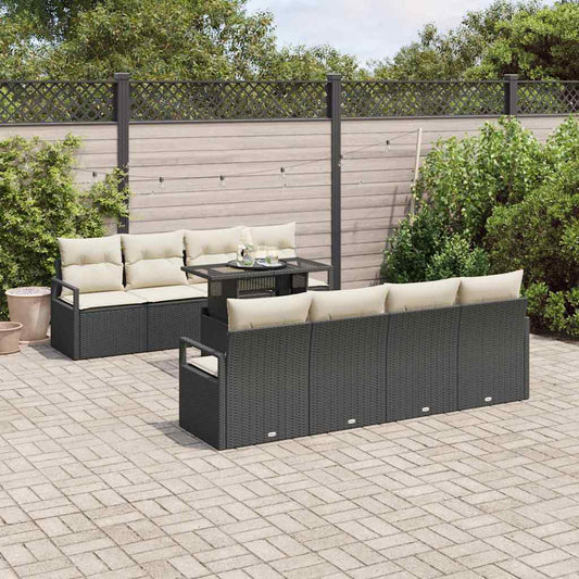 Tuin Sofa Set Met Opslag 9 Pcs Poly Riet