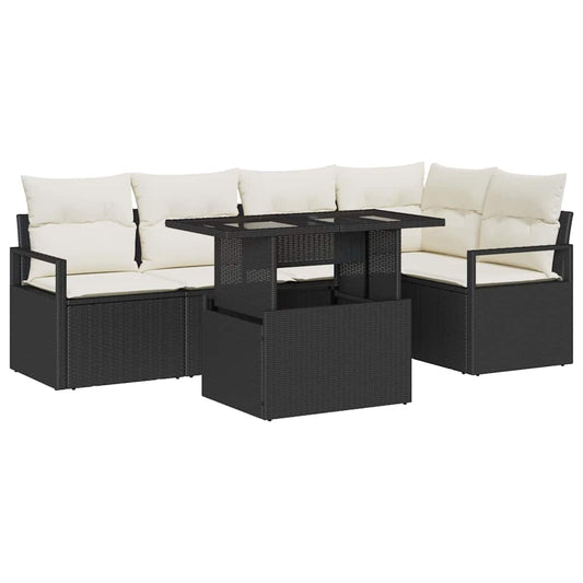 Tuin Sofa Set Met Opslag 6 Pcs Poly Riet
