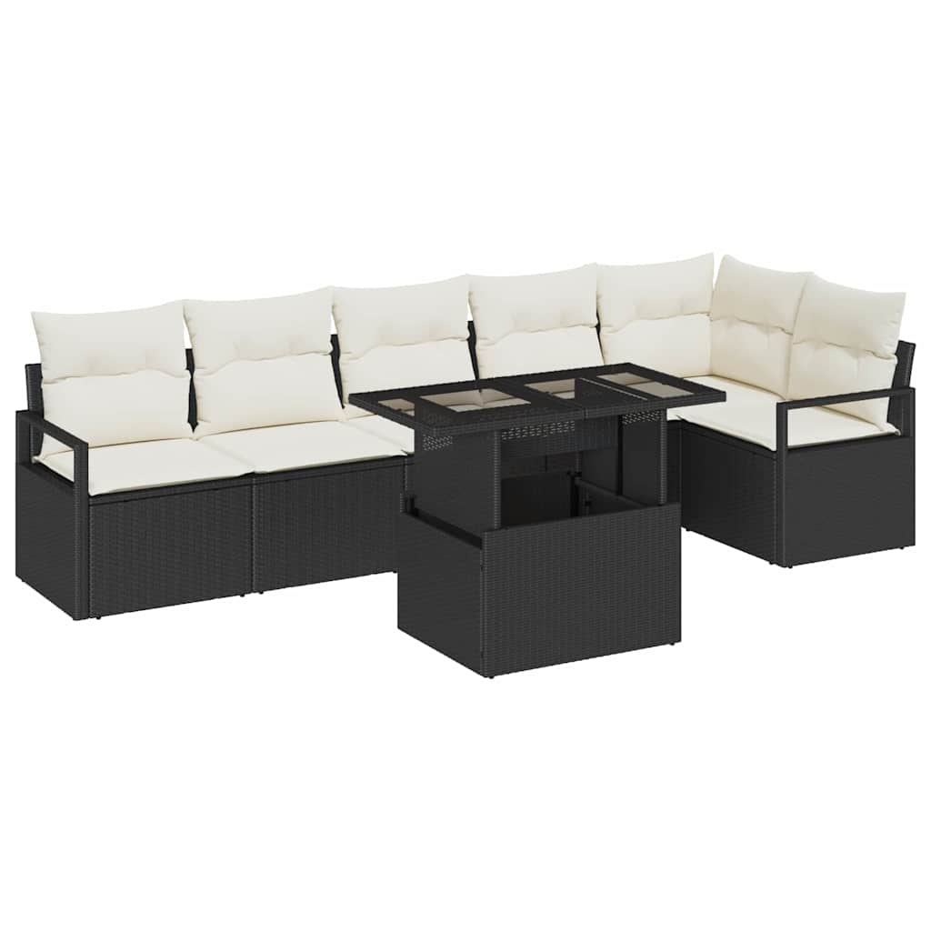Tuin Sofa Set Met Opslag 7 Pcs Poly Riet