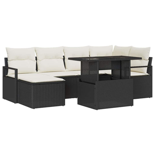 Tuin Sofa Set Met Opslag 7 Pcs Poly Riet