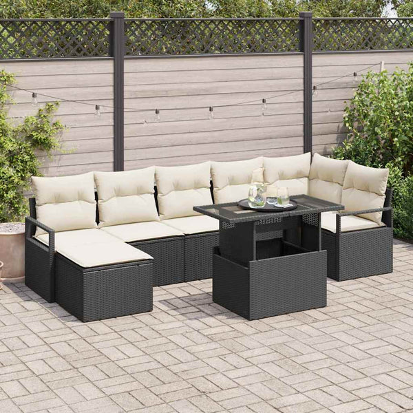 Tuin Sofa Set Met Opslag 8 Pcs Poly Riet