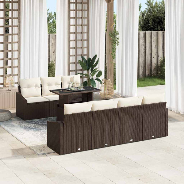Tuin Sofa Set Met Opslag 8 Pcs Poly Riet