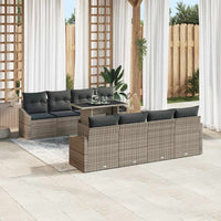 Tuin Sofa Set Met Opslag 9 Pcs Poly Riet