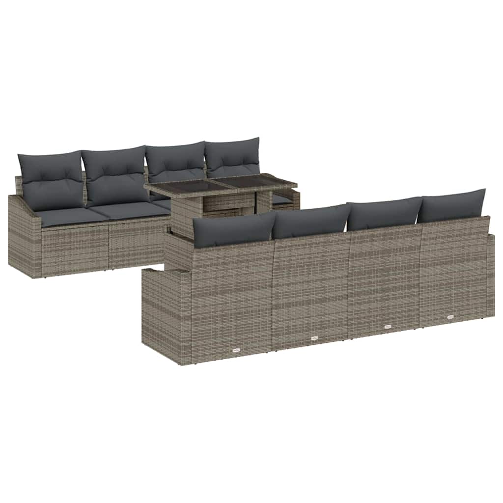 Tuin Sofa Set Met Opslag 9 Pcs Poly Riet