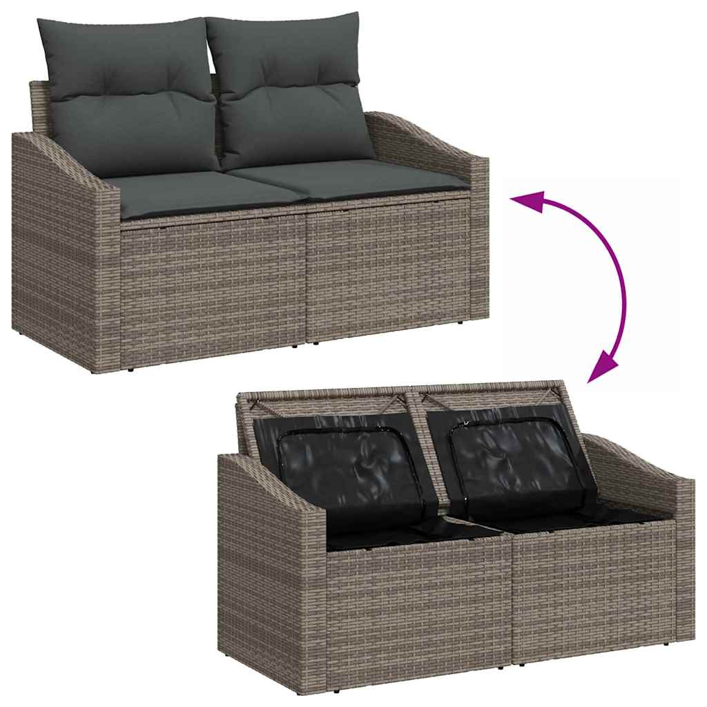 Tuin Sofa Set Met Opslag 9 Pcs Poly Riet