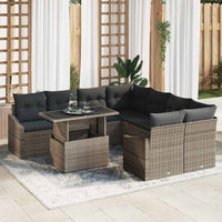 Tuin Sofa Set Met Opslag 9 Pcs Poly Riet