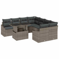 Tuin Sofa Set Met Opslag 9 Pcs Poly Riet