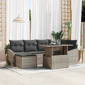 Tuin Sofa Set Met Kussen 7 Pcs Licht Grijs En Donker Grijs