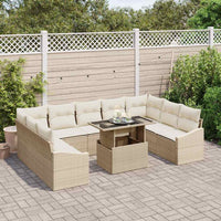 Tuin Sofa Set Met Kussen 10 Pcs En Crème 100 X 55 X 73 Cm