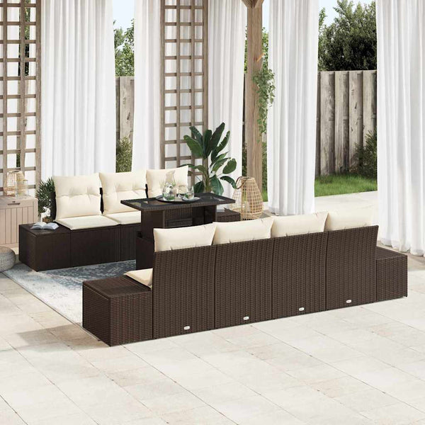 Tuin Sofa Set Met Kussen 8 Pcs Licht Grijs En Donker Grijs