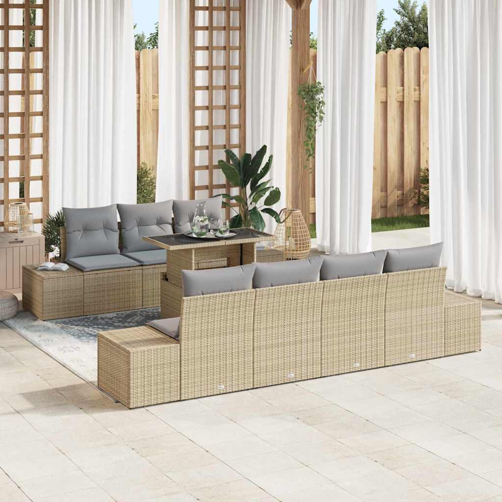 Tuin Sofa Set Met Kussen 8 Pcs Licht Grijs En Donker Grijs