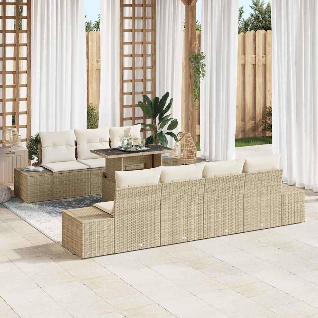 Tuin Sofa Set Met Kussen 8 Pcs Licht Grijs En Donker Grijs