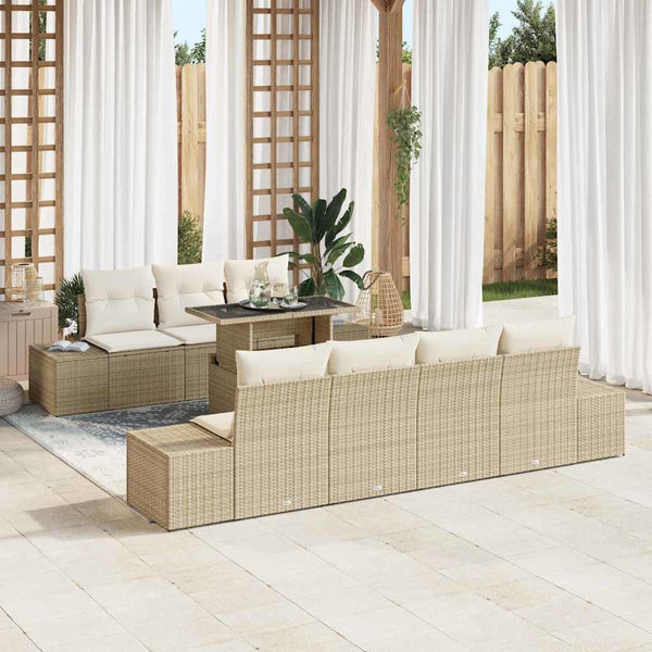Tuin Sofa Set Met Kussen 8 Pcs Licht Grijs En Donker Grijs