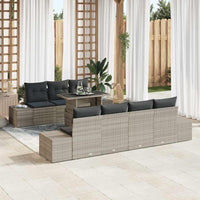 Tuin Sofa Set Met Kussen 8 Pcs Licht Grijs En Donker Grijs