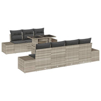 Tuin Sofa Set Met Kussen 8 Pcs Licht Grijs En Donker Grijs