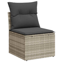 Tuin Sofa Set Met Kussen 8 Pcs Licht Grijs En Donker Grijs