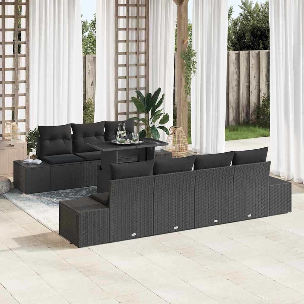 Tuin Sofa Set Met Kussen 8 Pcs Licht Grijs En Donker Grijs
