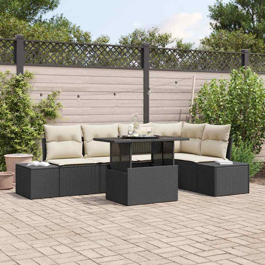Tuin Sofa Set Met Opslag 6 Pcs Poly Riet
