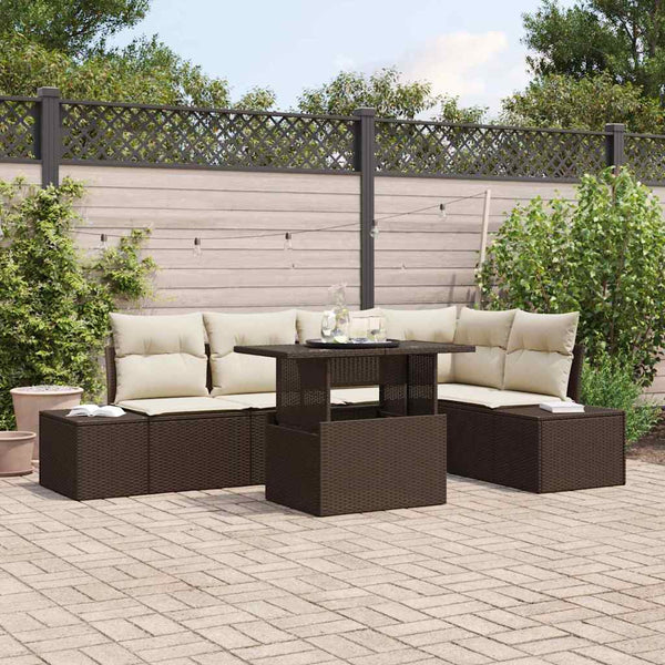 Tuin Sofa Set Met Opslag 6 Pcs Poly Riet