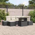 Tuin Sofa Set Met Opslag 7 Pcs Poly Riet