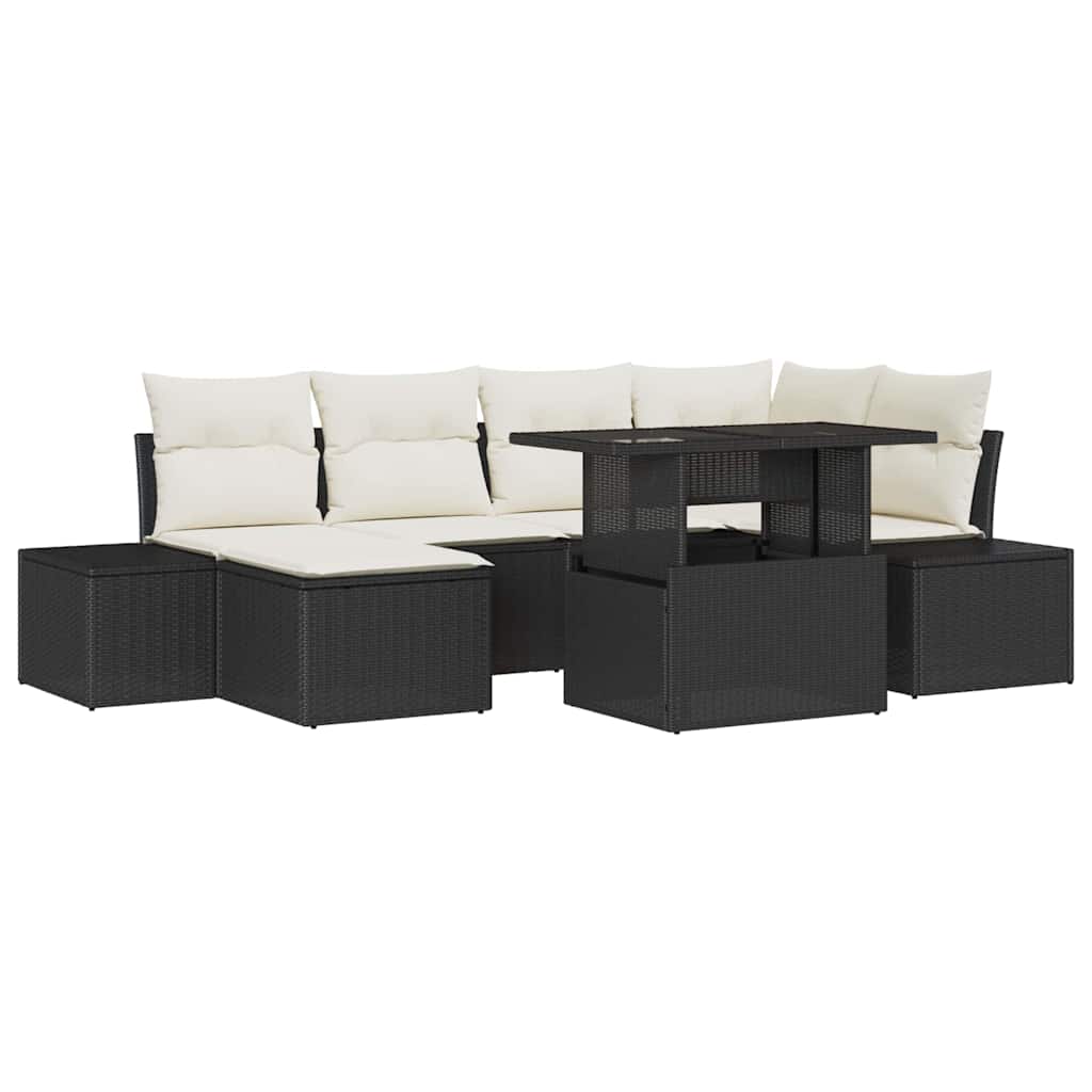 Tuin Sofa Set Met Opslag 7 Pcs Poly Riet