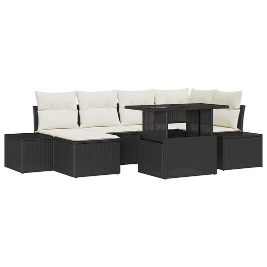 Tuin Sofa Set Met Opslag 7 Pcs Poly Riet
