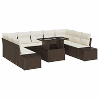 Tuin Sofa Set Met Opslag 10 Pcs Poly Riet