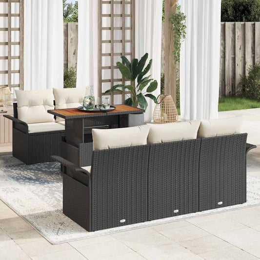 Tuin Sofa Set Met Opslag 6 Pcs Poly Riet