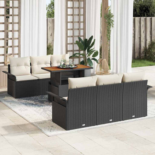 Tuin Sofa Set Met Opslag 7 Pcs Poly Riet