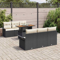 Tuin Sofa Set Met Opslag 7 Pcs Poly Riet