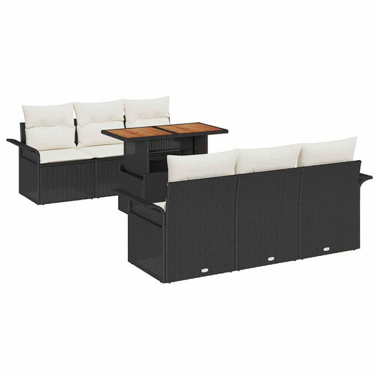 Tuin Sofa Set Met Opslag 7 Pcs Poly Riet
