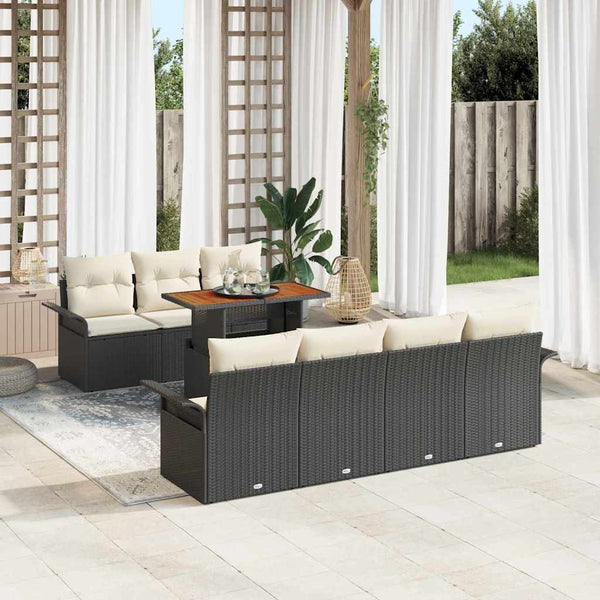 Tuin Sofa Set Met Opslag 8 Pcs Poly Riet
