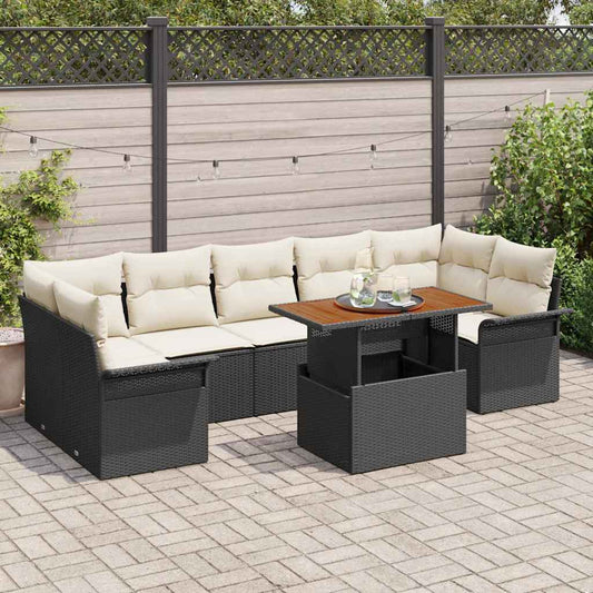 Tuin Sofa Set Met Opslag 8 Pcs Poly Riet