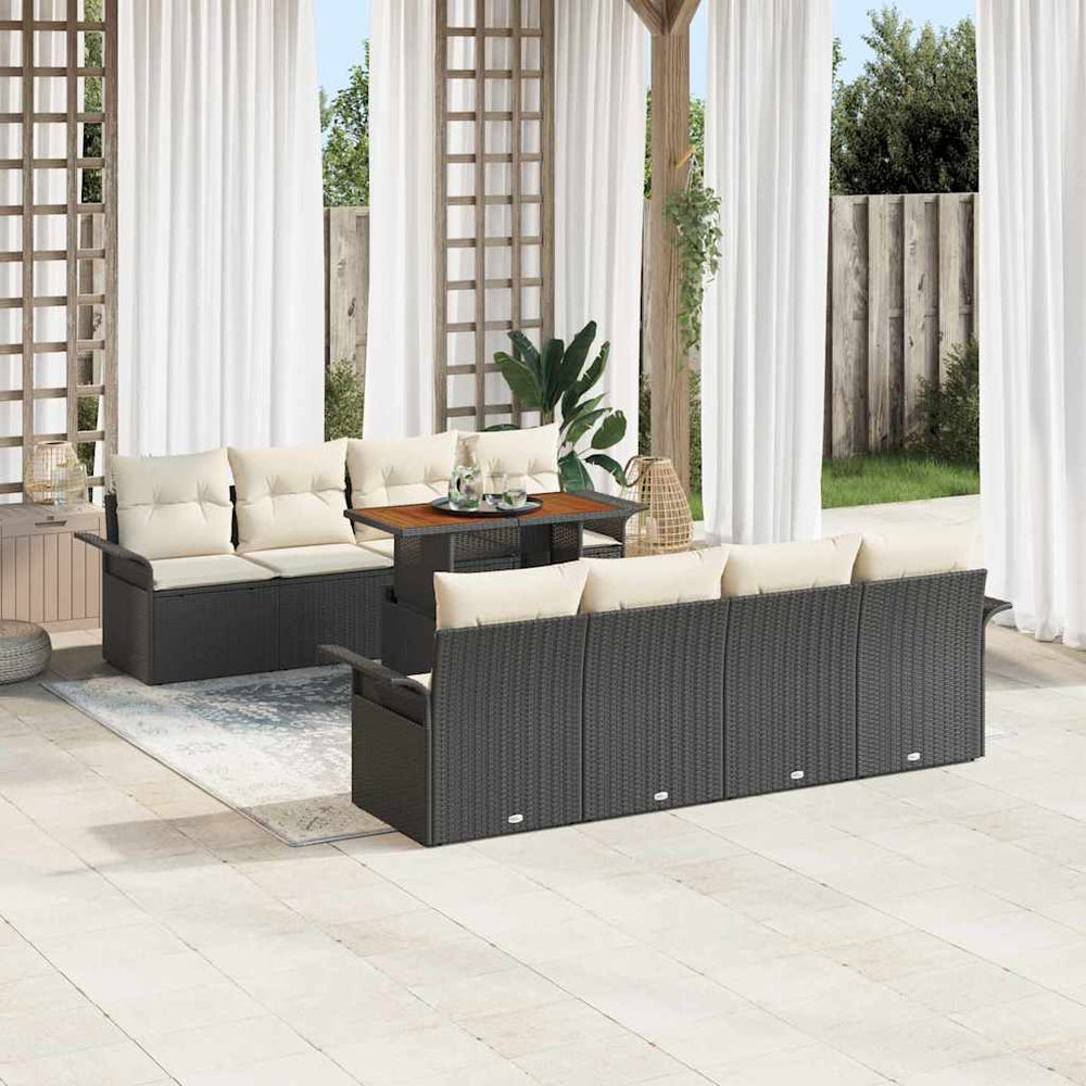Tuin Sofa Set Met Opslag 9 Pcs Poly Riet