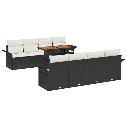 Tuin Sofa Set Met Opslag 9 Pcs Poly Riet