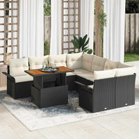 Tuin Sofa Set Met Opslag 9 Pcs Poly Riet