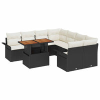 Tuin Sofa Set Met Opslag 9 Pcs Poly Riet
