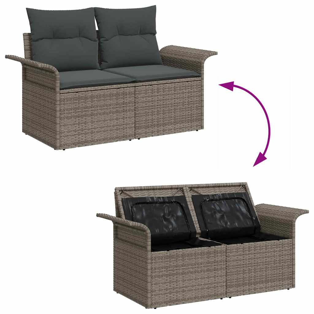 Tuin Sofa Set Met Opslag 6 Pcs Poly Riet