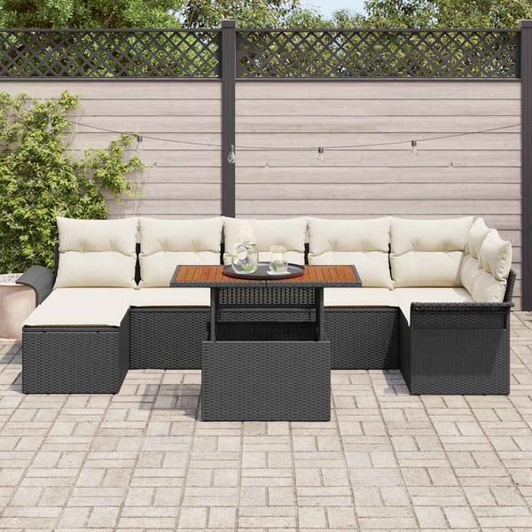 Tuin Sofa Set Met Opslag 8 Pcs Poly Riet