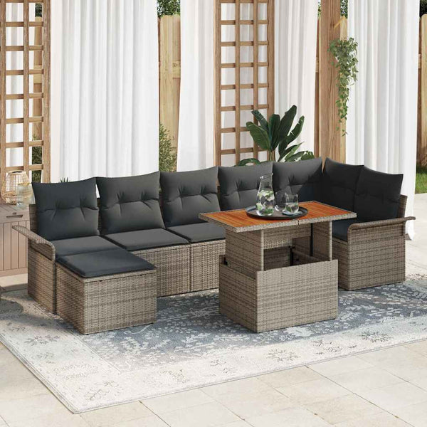 Tuin Sofa Set Met Opslag 8 Pcs Poly Riet
