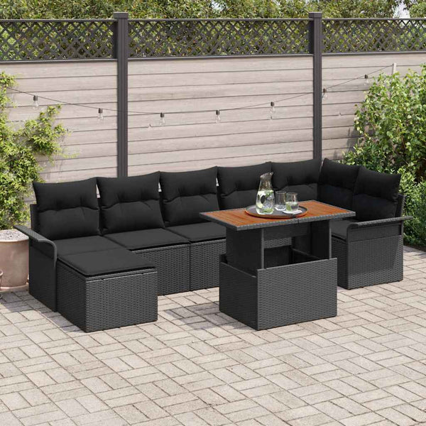 Tuin Sofa Set Met Opslag 8 Pcs Poly Riet