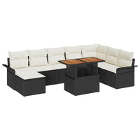 Tuin Sofa Set Met Opslag 9 Pcs Poly Riet